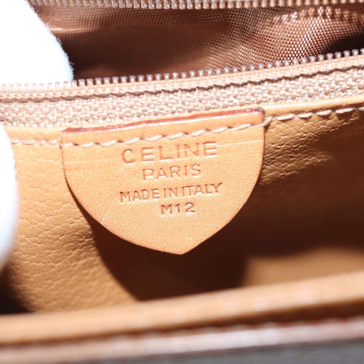 CELINE Macadam Canvas Shoulder Bag Pvc Brown - 12