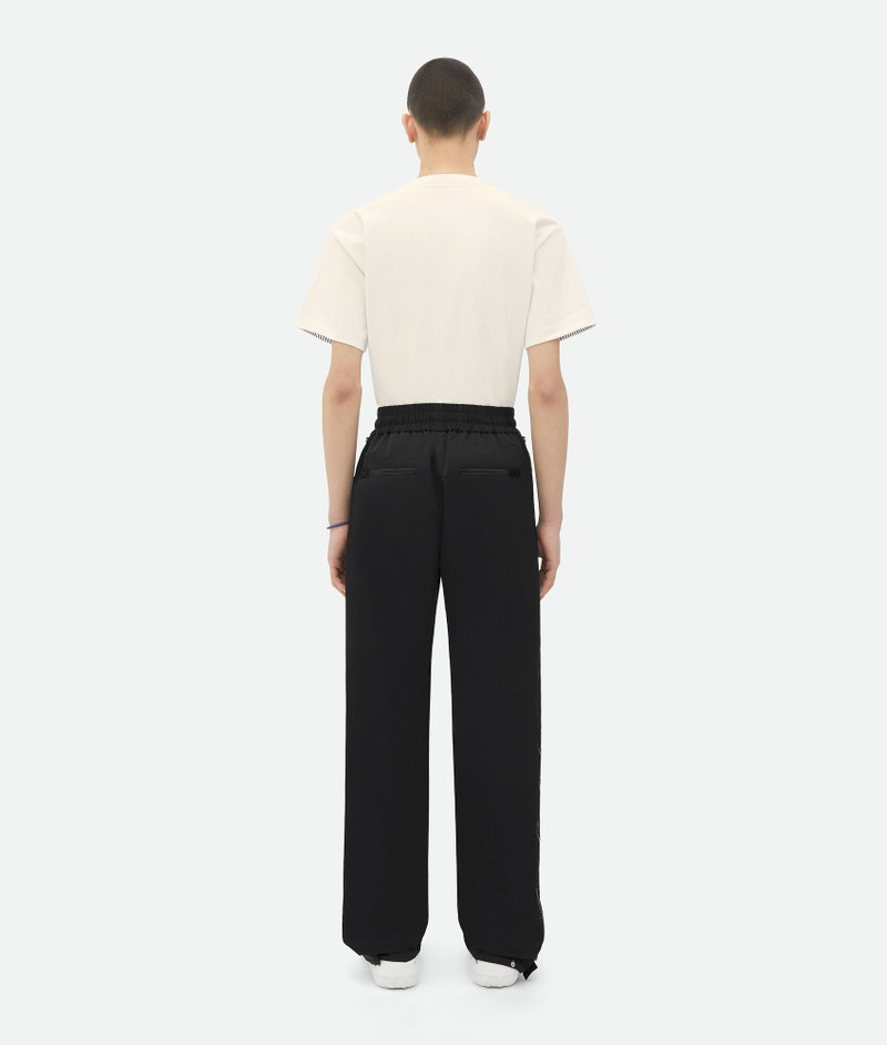 Contrasting Zipper Tech Nylon Pants 3