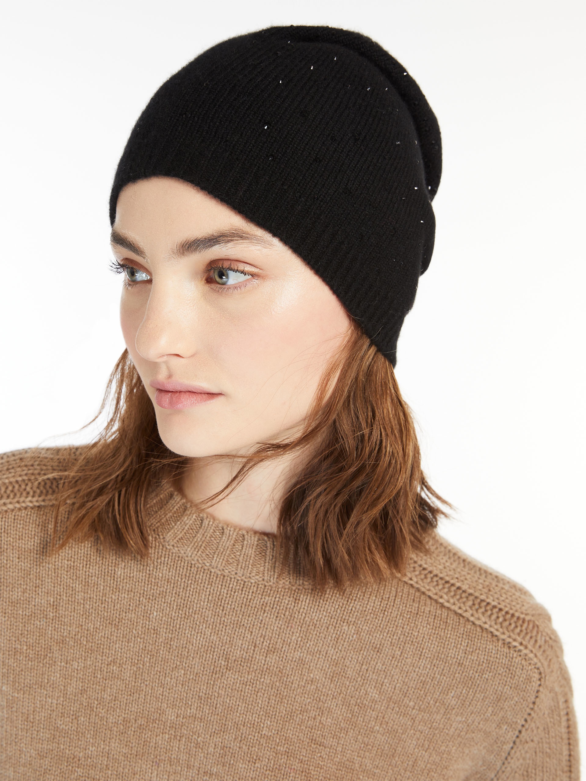 PAGINA Cashmere and rhinestone beanie - 4