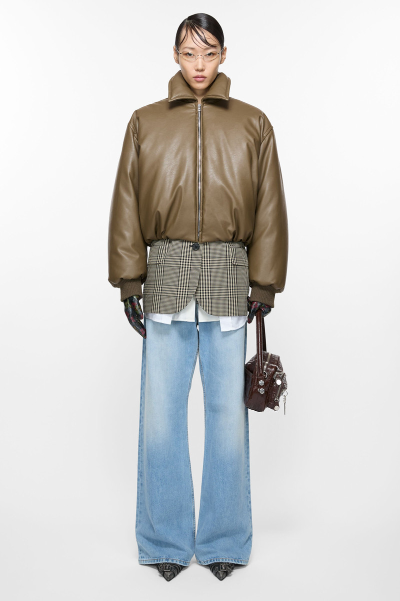 Acne Studios Coated bomber jacket - Khaki green outlook