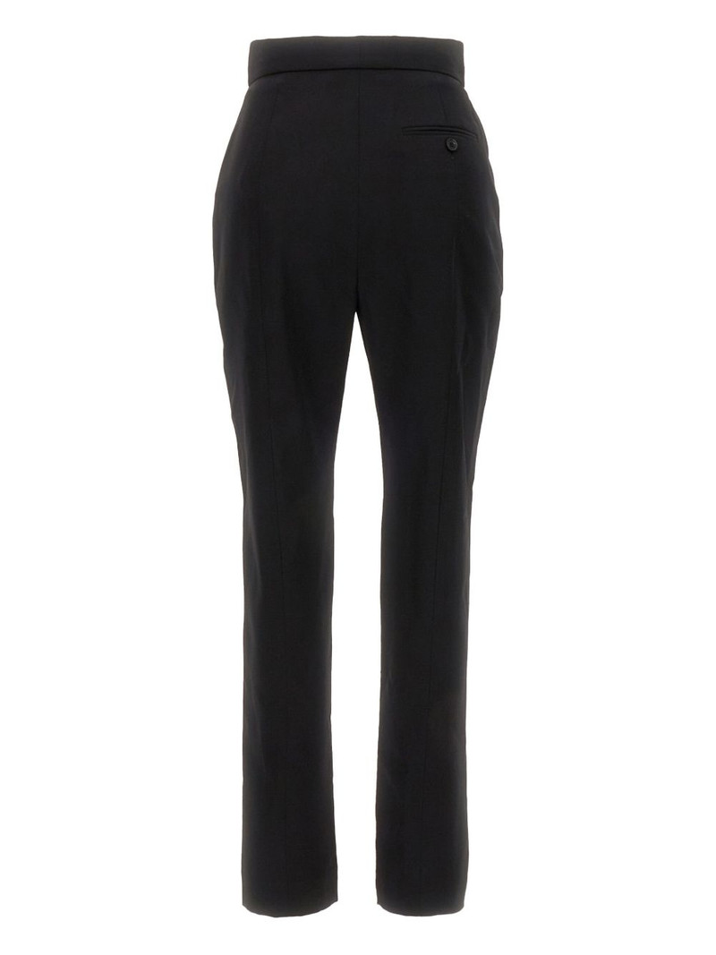 Alexander McQueen pleated wool tapered trousers outlook