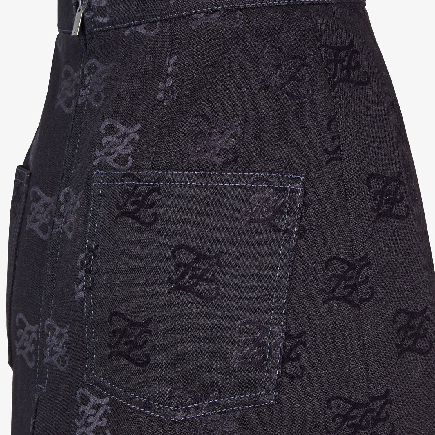 Black denim skirt - 3