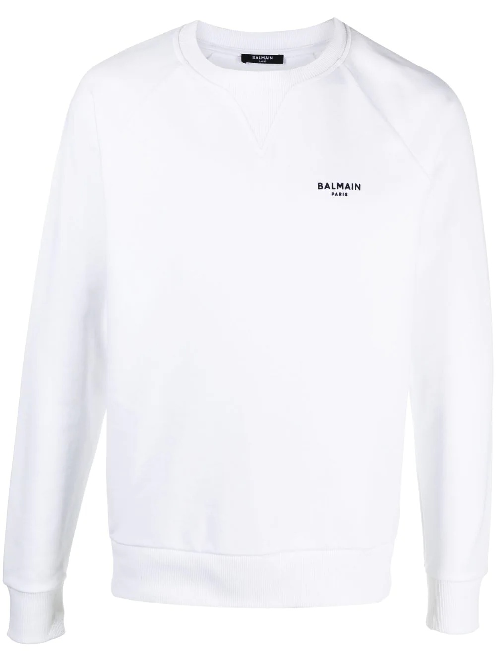 flocked-logo sweatshirt - 1