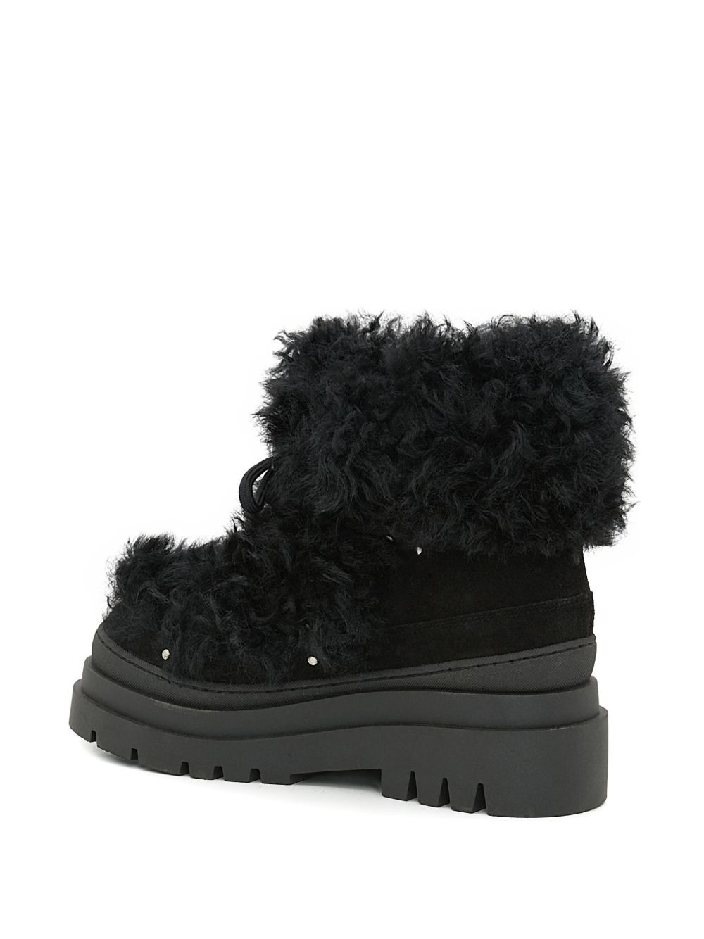 shearling platform boots - 5