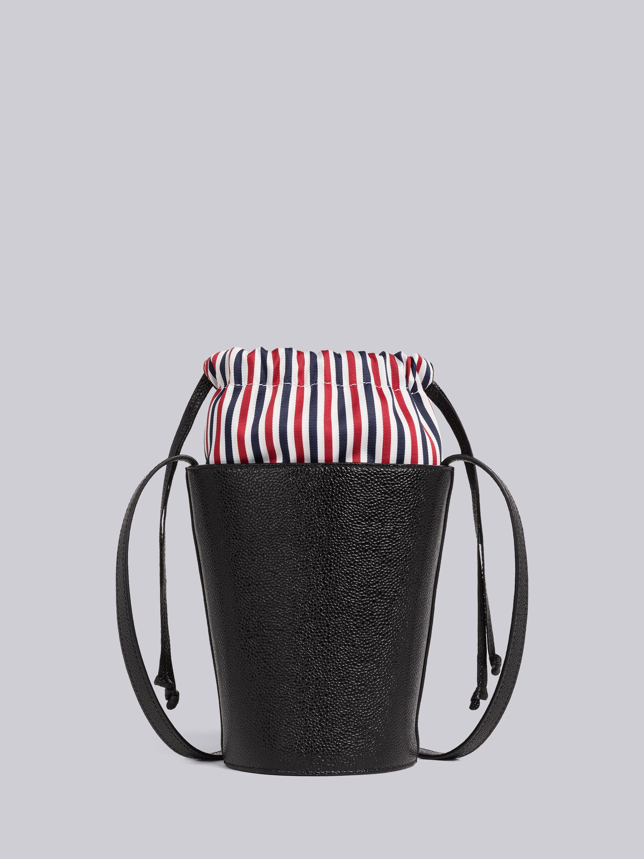 Pebble Grain Leather Mini Bucket Bag - 4