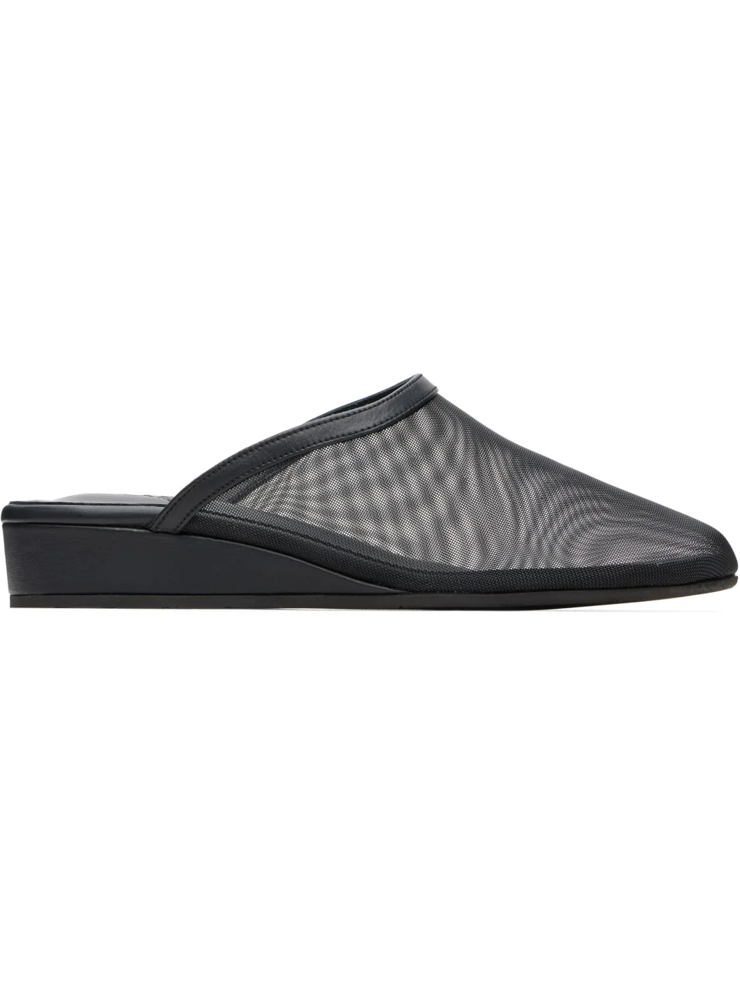 Black 'The Wedge' Mules - 1