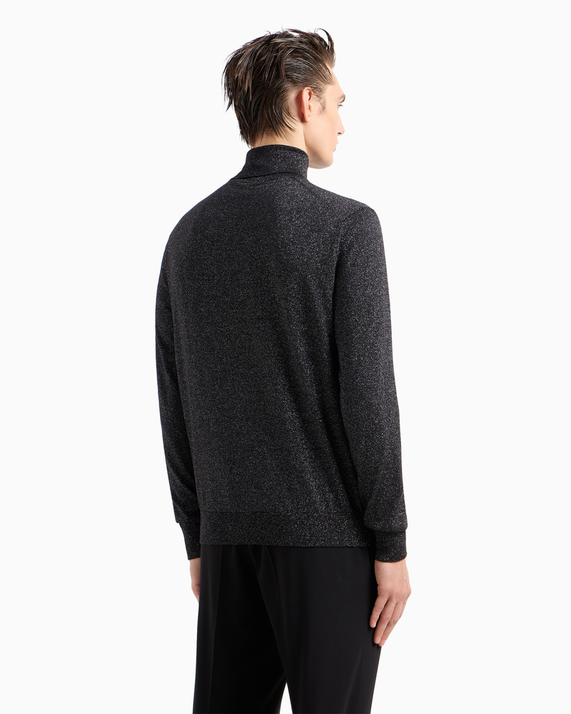 Giorgio’s rollneck jumper in cashmere, silk and lurex 3