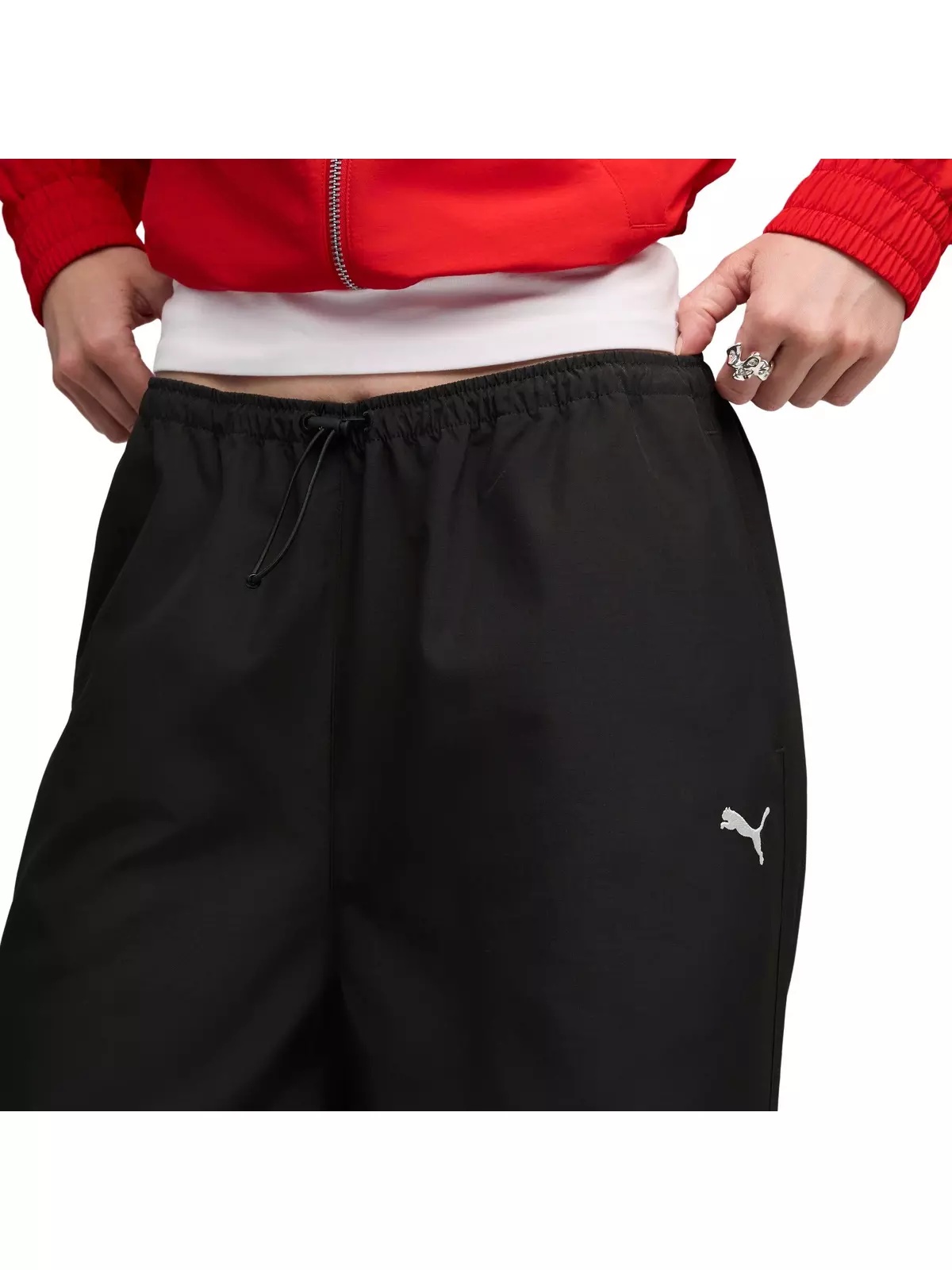 PUMA Women's Wardrobe Ess Parachute Woven OP Pants -Black - 3