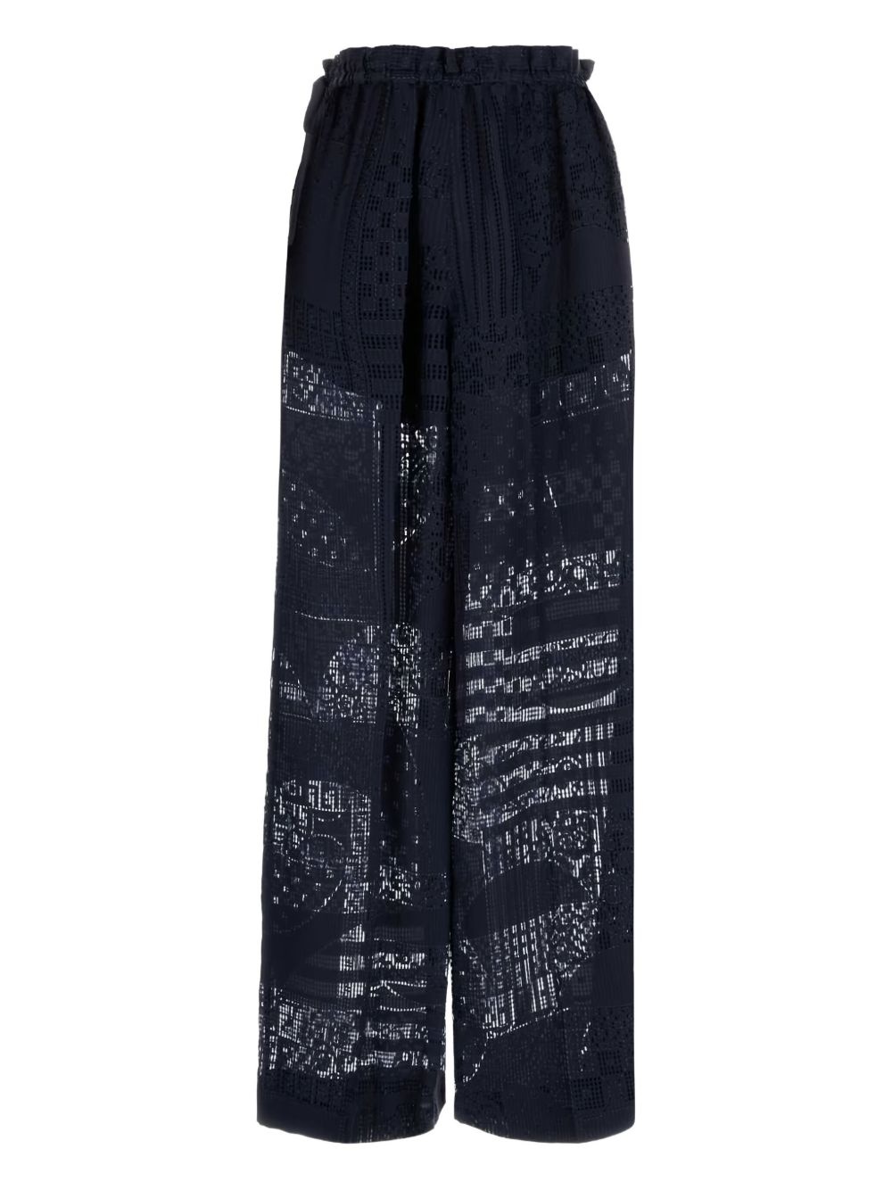 embroidered wide-leg trousers - 2