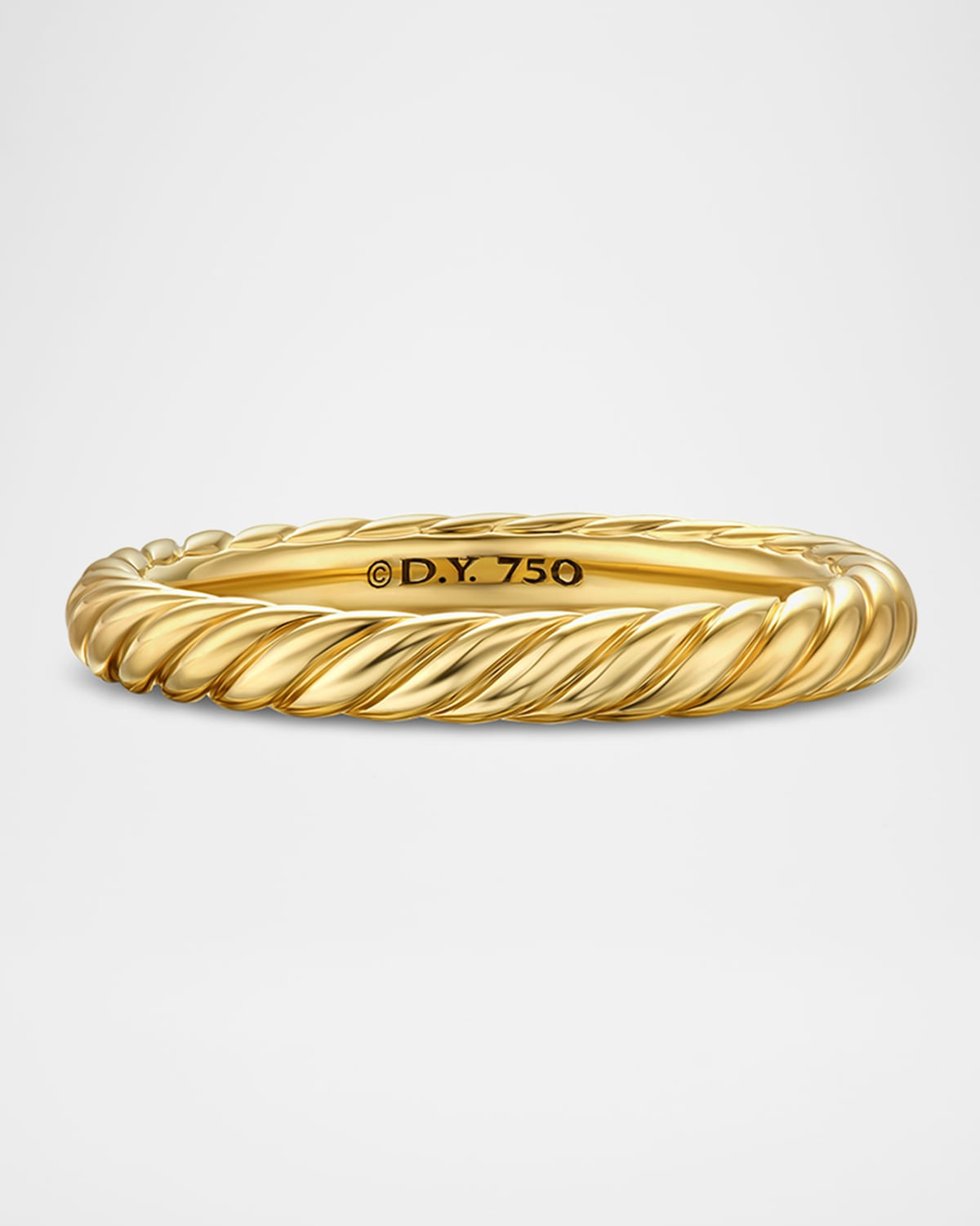 Modern Cable Band Ring in 18K Gold, 2.8mm - 7