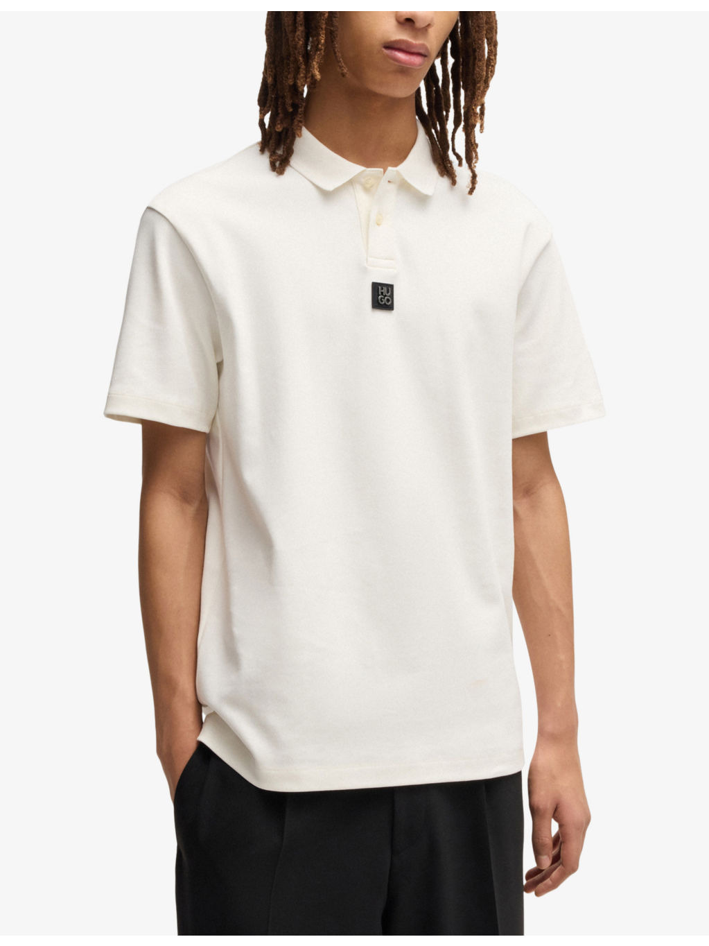 Brand-Plaque Short-Sleeve Cotton Polo Shirt - 3