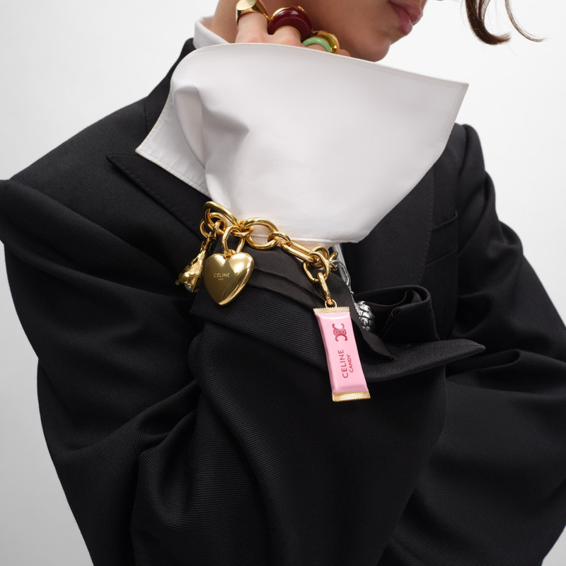 CELINE Celine Charms Candy Bar in Enamel and Brass with Gold Finish outlook