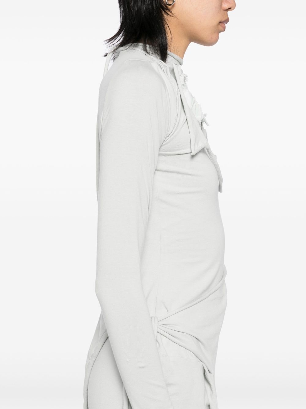 mini deconstructed long-sleeved dress - 5