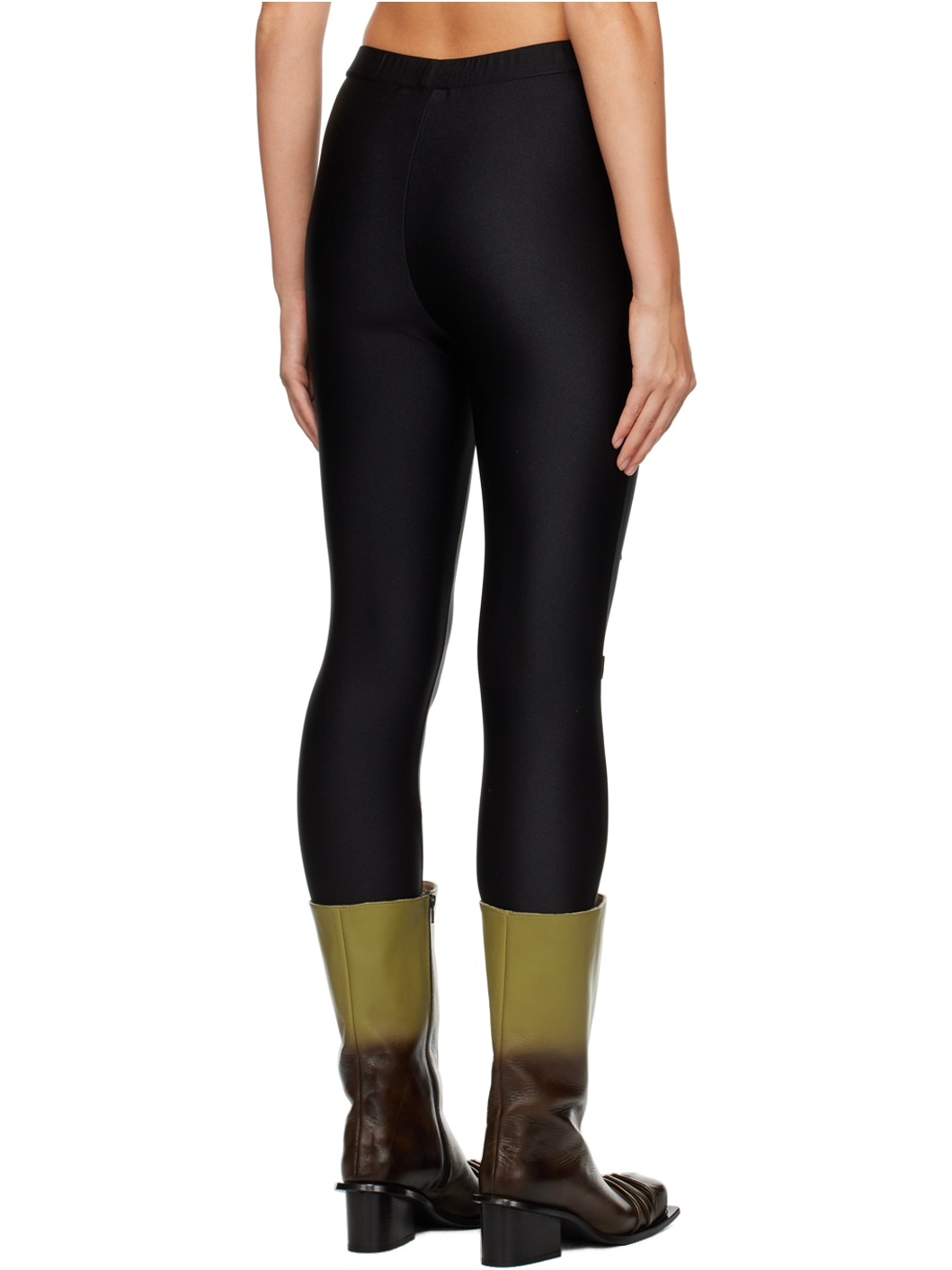 Black Bow Cut Leggings - 3