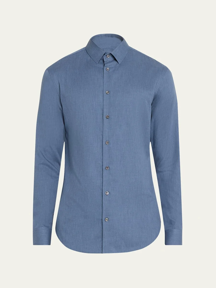 Men's Tonal Chevron Sport Shirt - 1