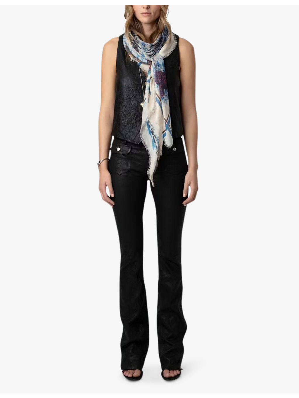 Kerry butterfly-print modal scarf - 3