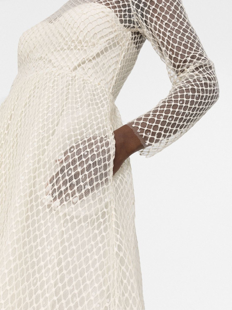 mesh long-sleeve midi dress 3
