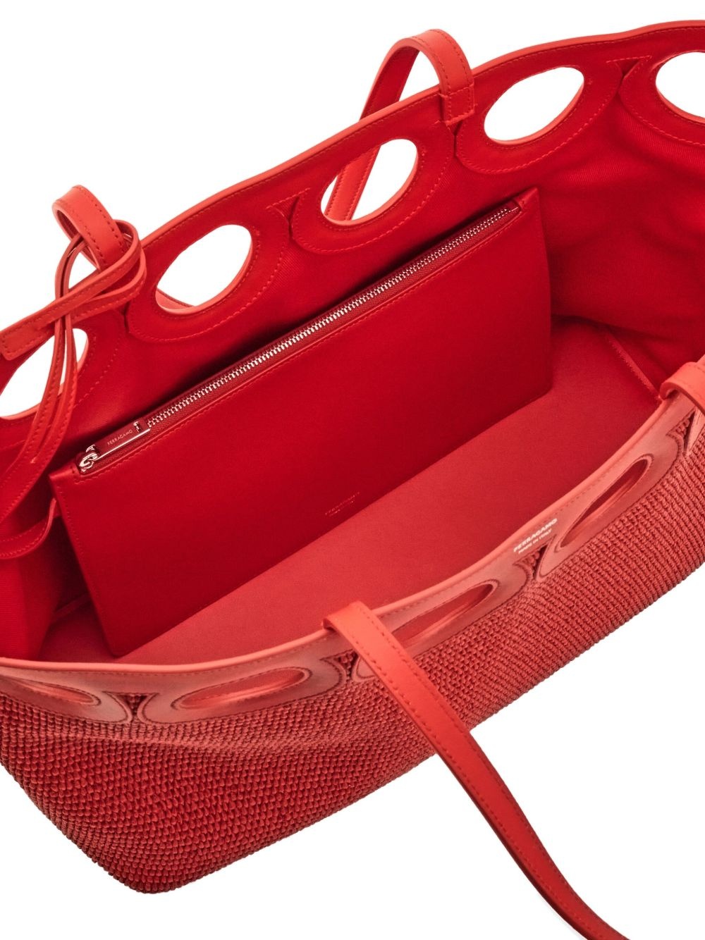 large raffia tote bag - 5