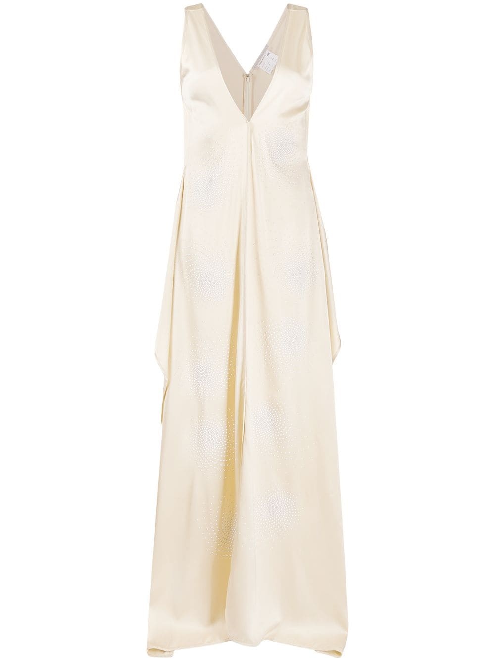 Annabelle plunge-neck satin dress - 1