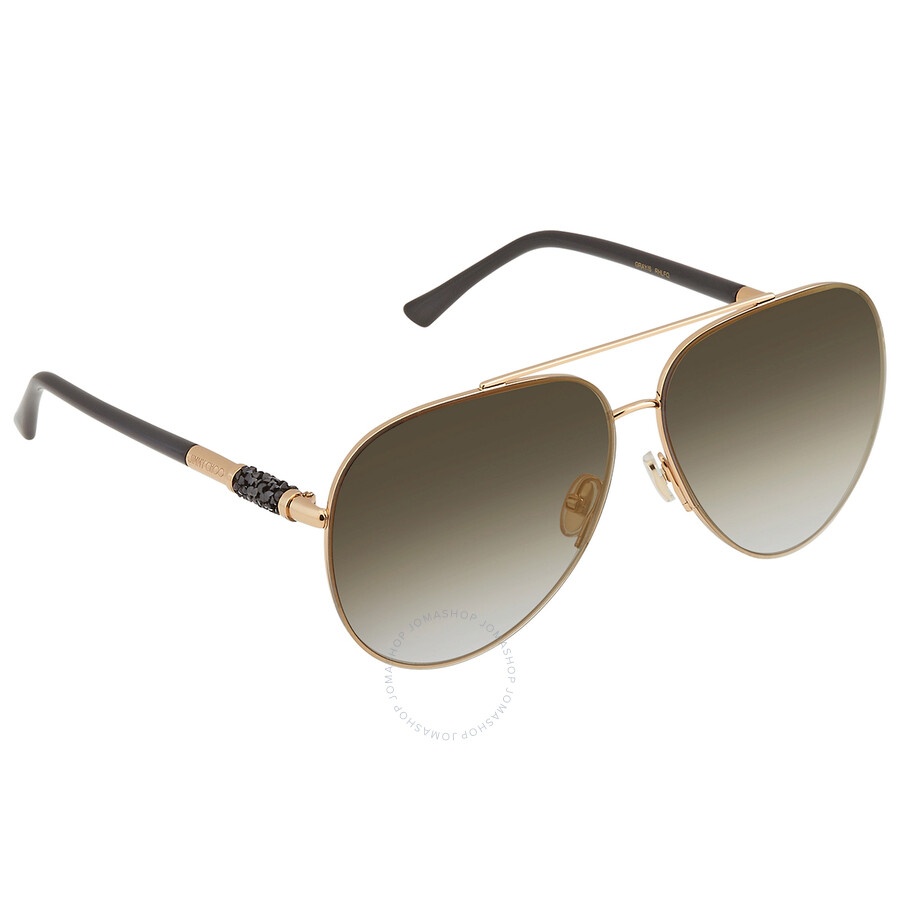 Jimmy Choo Grey Gold Pilot Ladies Sunglasses GRAY/S 0RHL/FQ 63 - 2