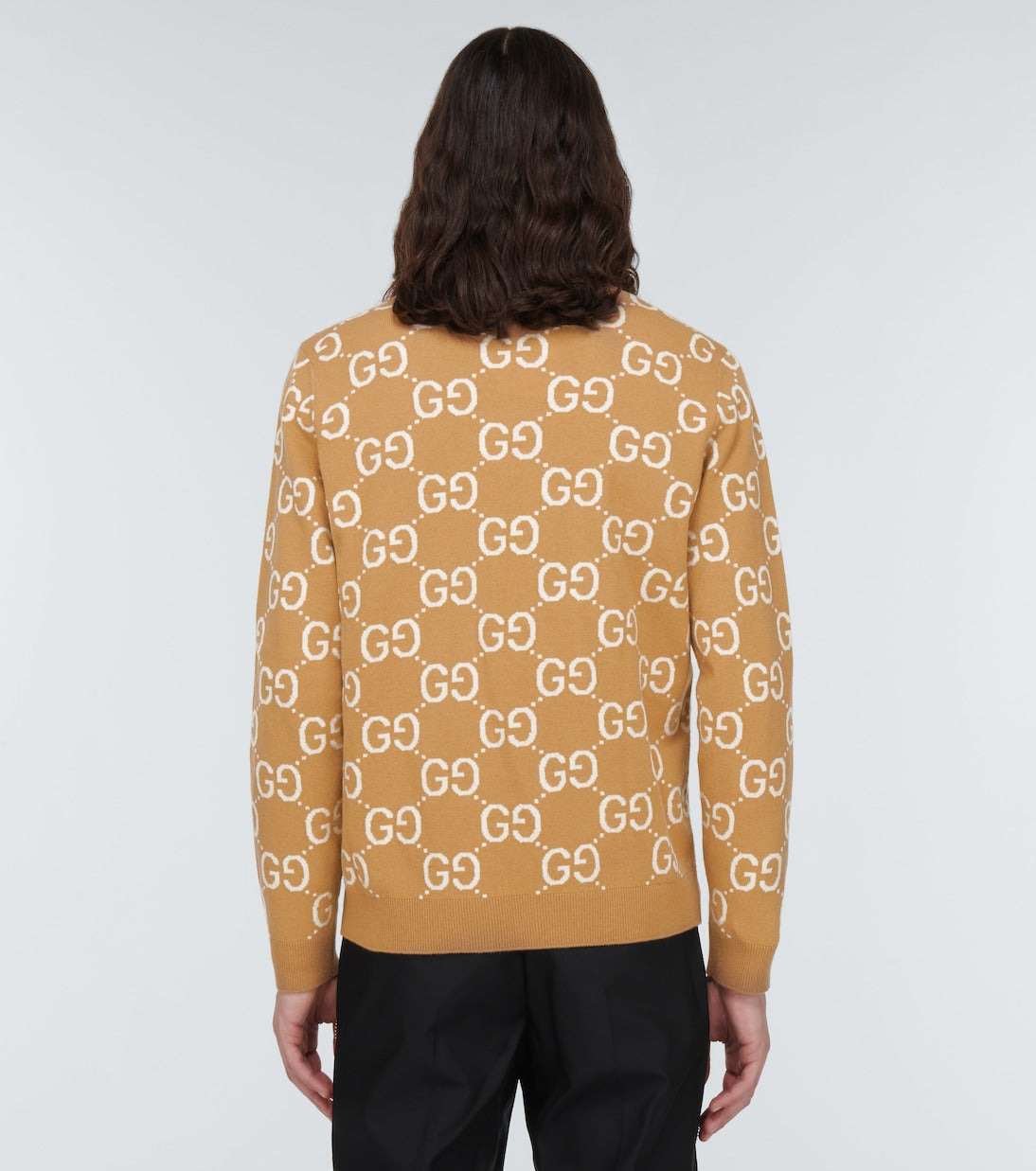 Gucci Men Gg Jacquard Wool Cardigan - 2