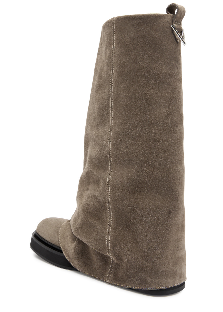 The Attico Robin Layered Suede Combat Boots - 2