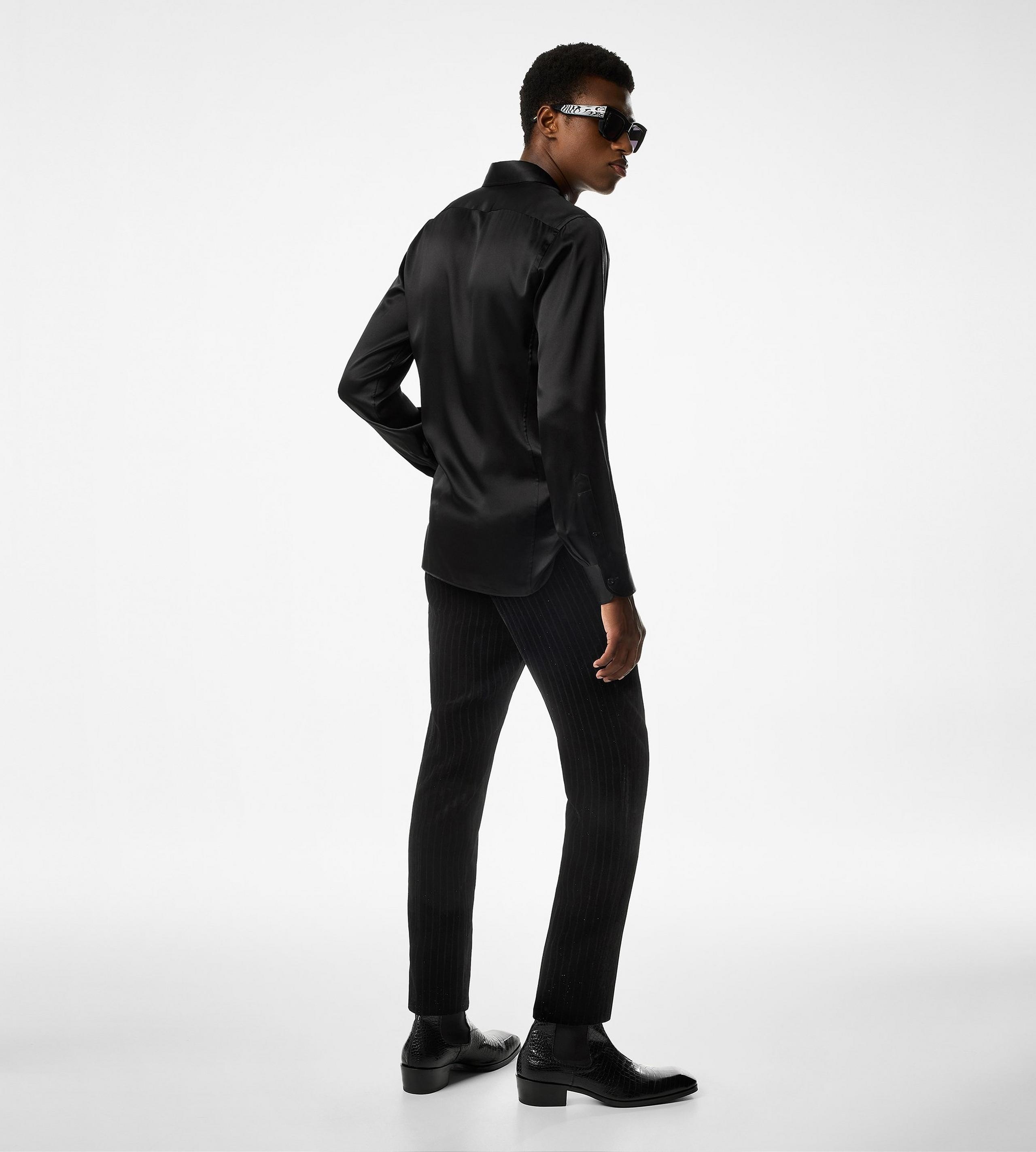 SILK CHARMEUSE SLIM FIT SHIRT - 3