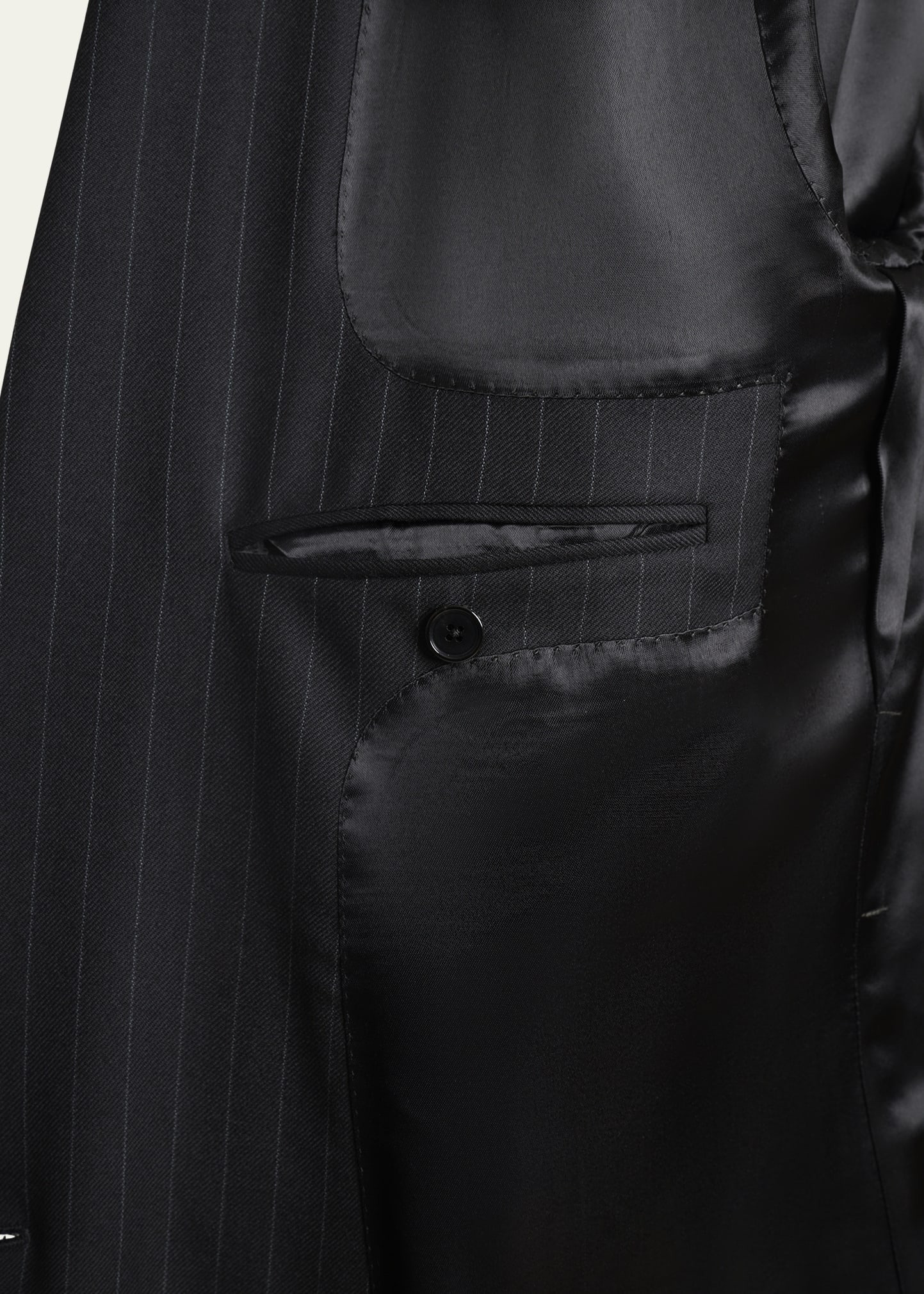 Men's Double-Breasted Pinstripe Sport Coat - 5