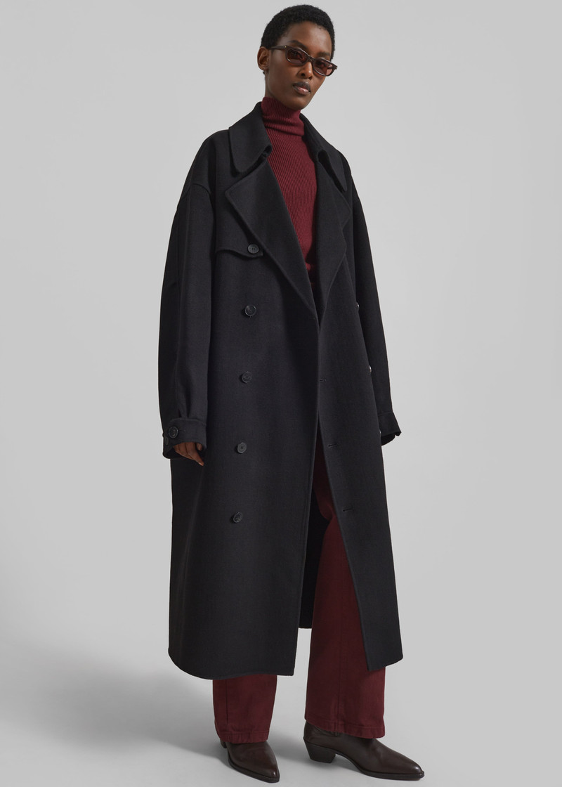 Mavis Long Coat - Black 5