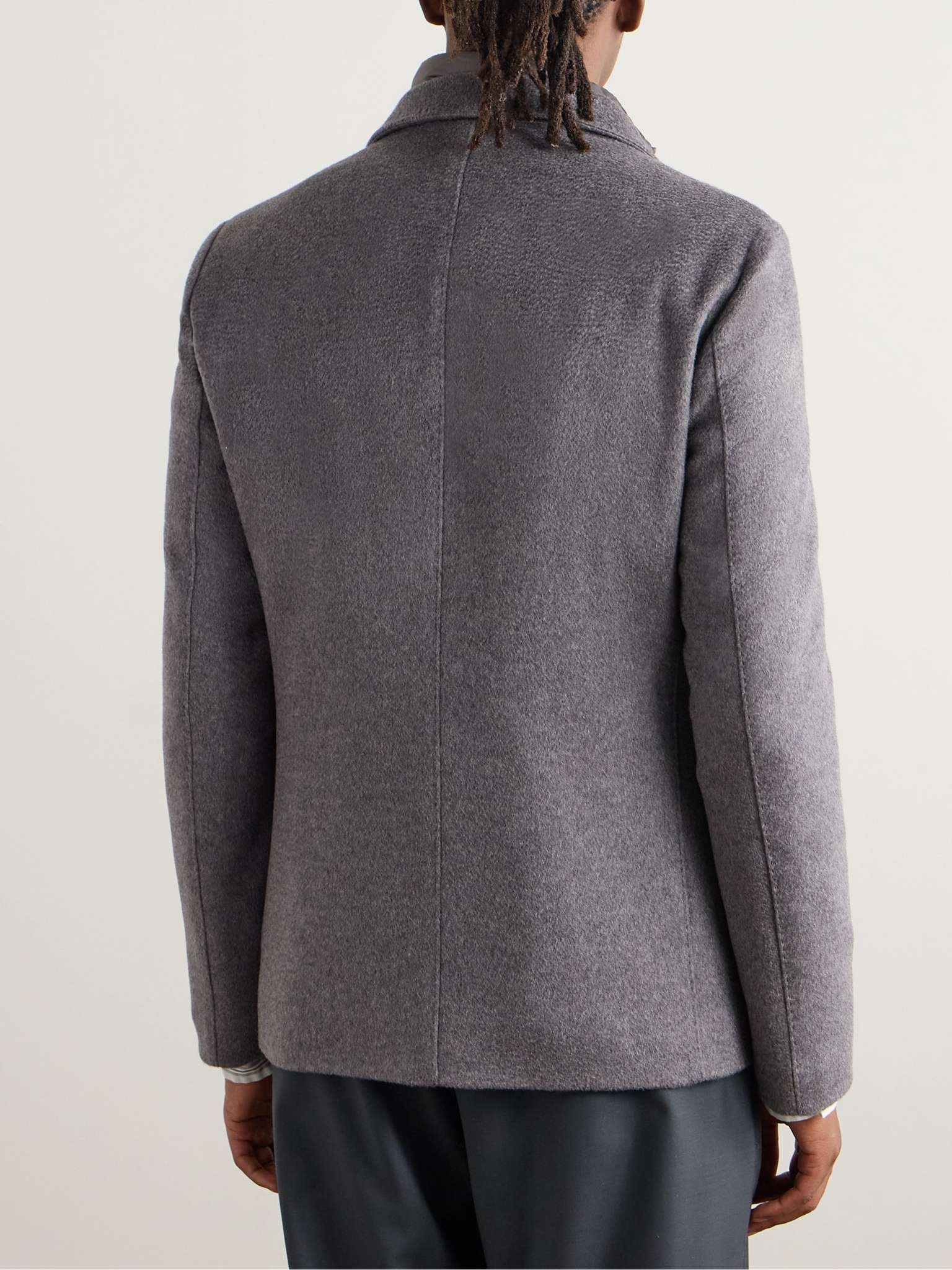 Cashmere Blazer with Detachable Quilted Padded Shell Gilet - 8