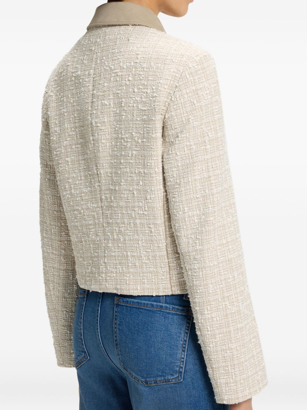 tweed cropped jacket - 5