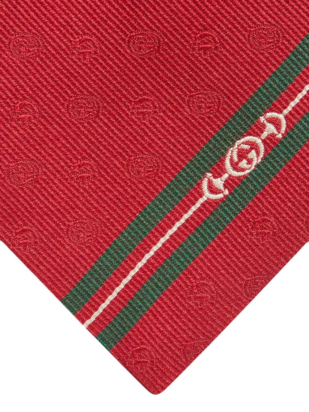 striped horsebit-print tie - 2