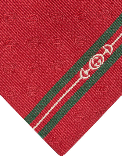 GUCCI striped horsebit-print tie outlook