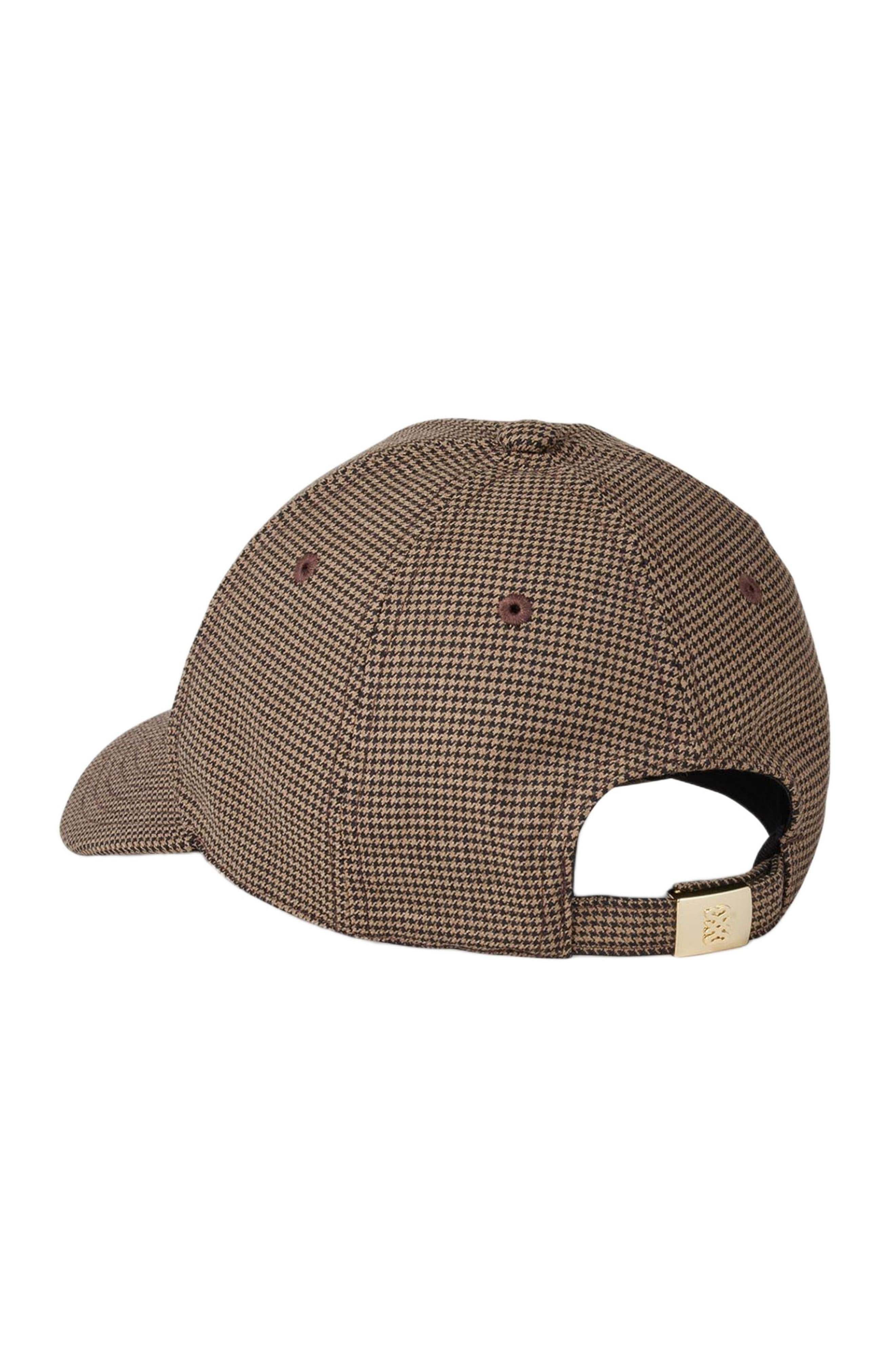 SANDRO Houndstooth print cap in Brown at Nordstrom - 3