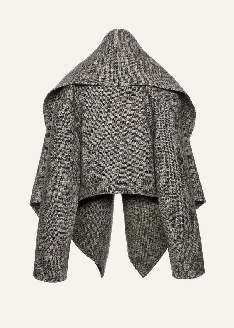 Shawl jacket in grey 2