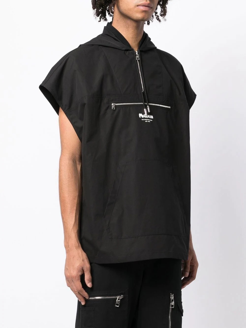 logo detail half-zip jacket - 3