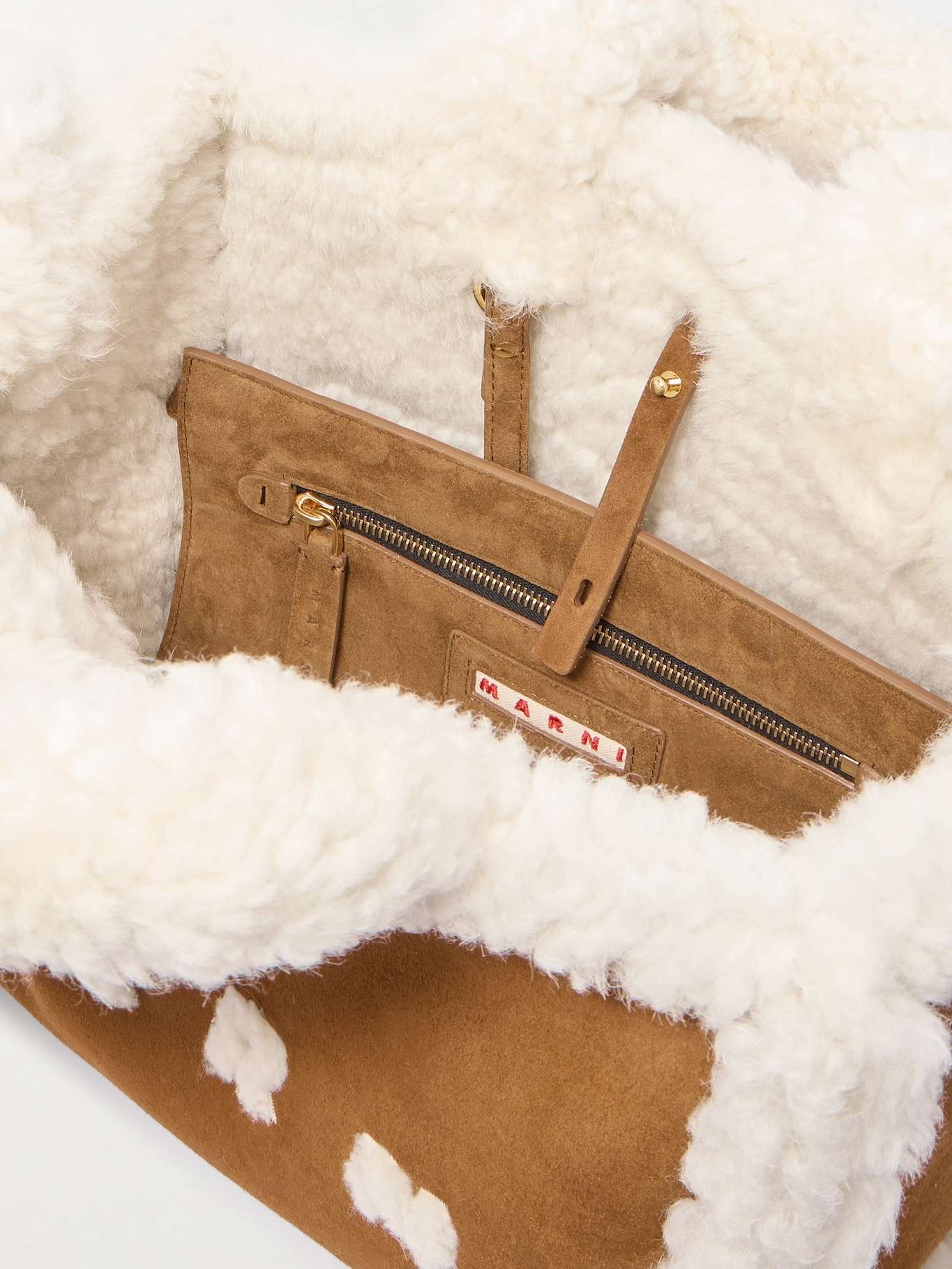 Basket small shearling tote - 5