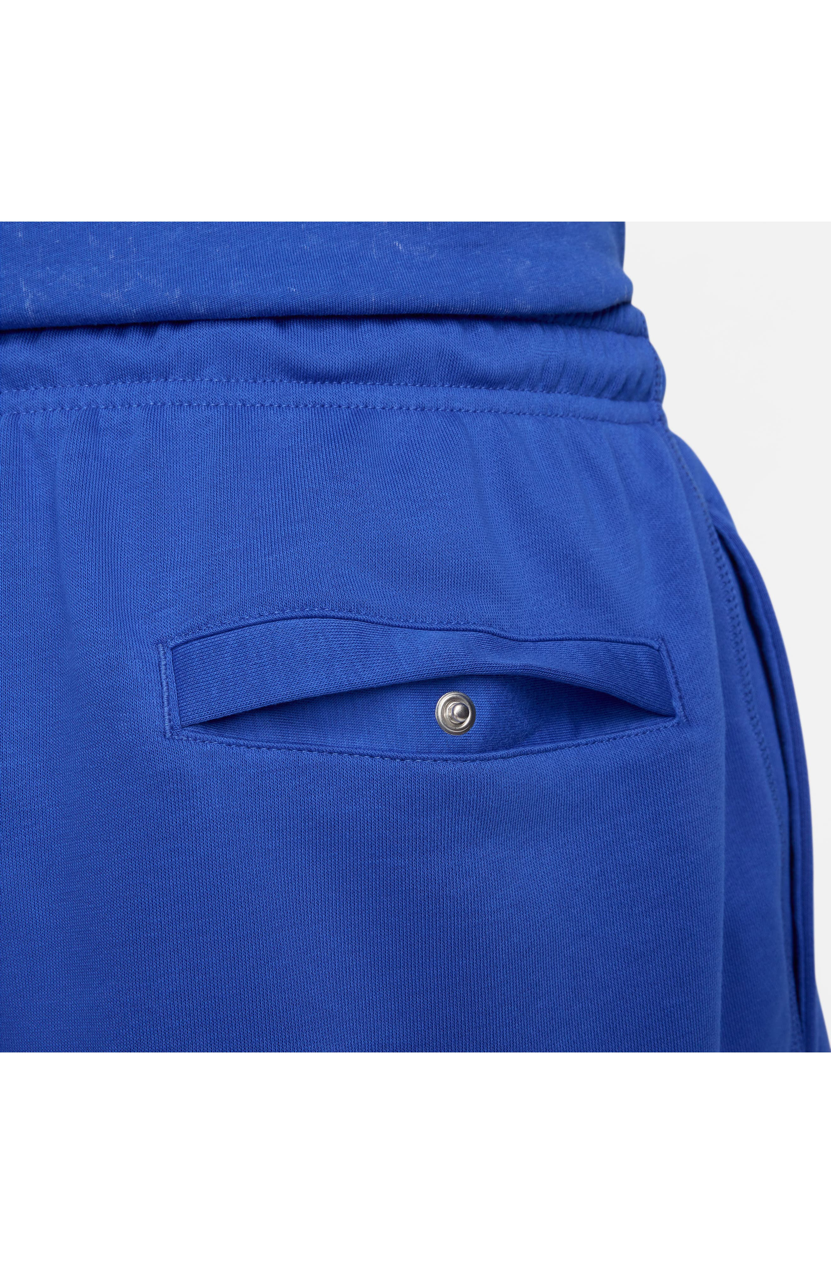 Nike Club French Terry Flow Shorts in Game Royal/Game Royal/White at Nordstrom - 4
