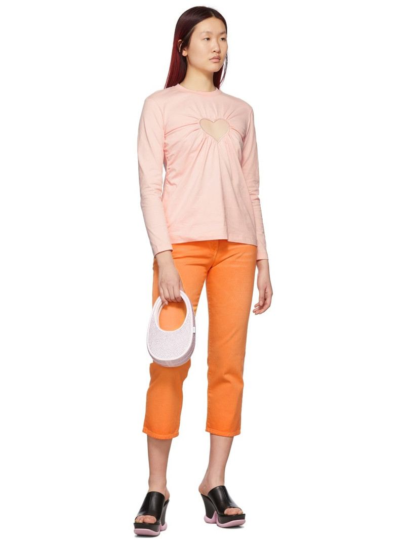 MSGM Orange Faded Jeans outlook