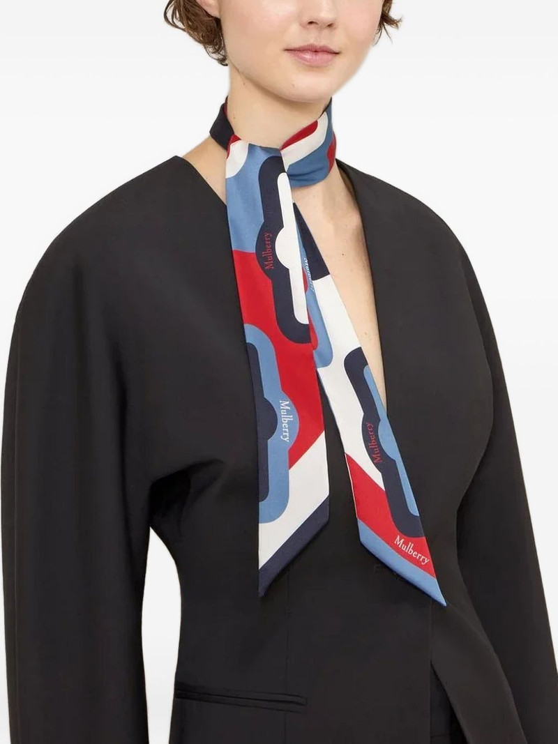 Mulberry geometric-print scarf outlook