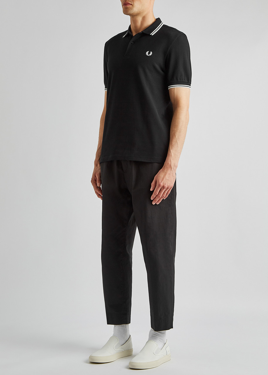 M3600 black piqué cotton polo shirt - 4