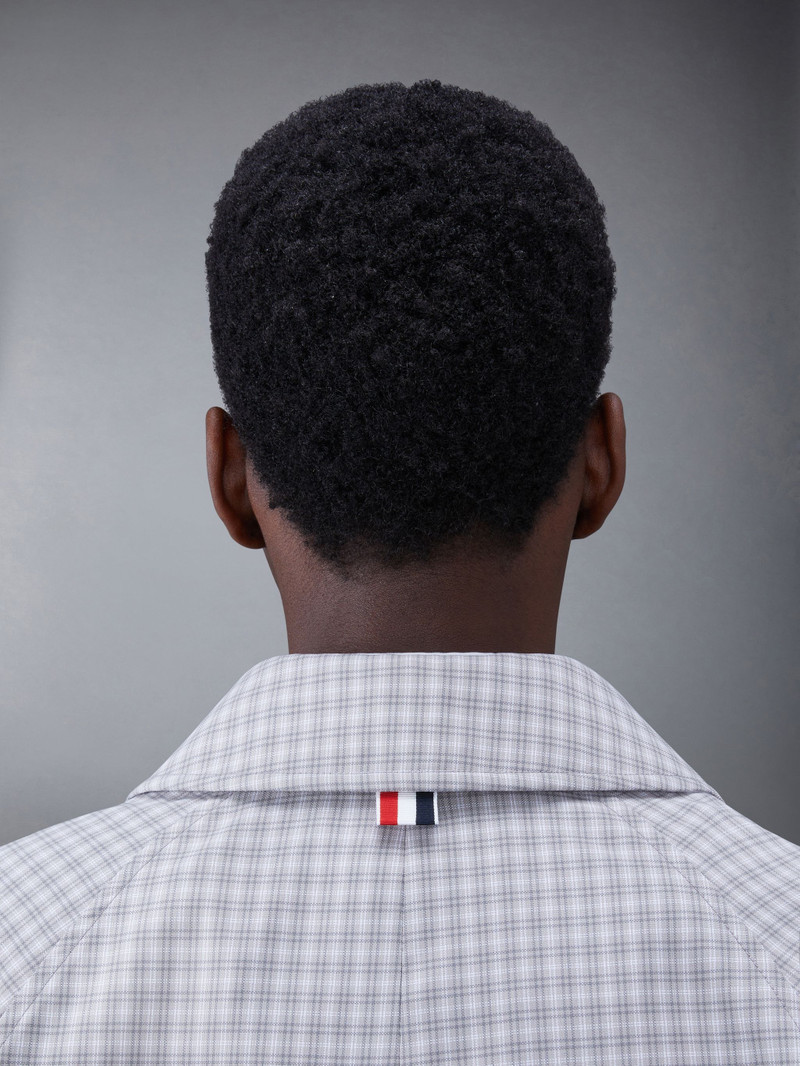 Check Tech Canvas Cropped Car Coat 4