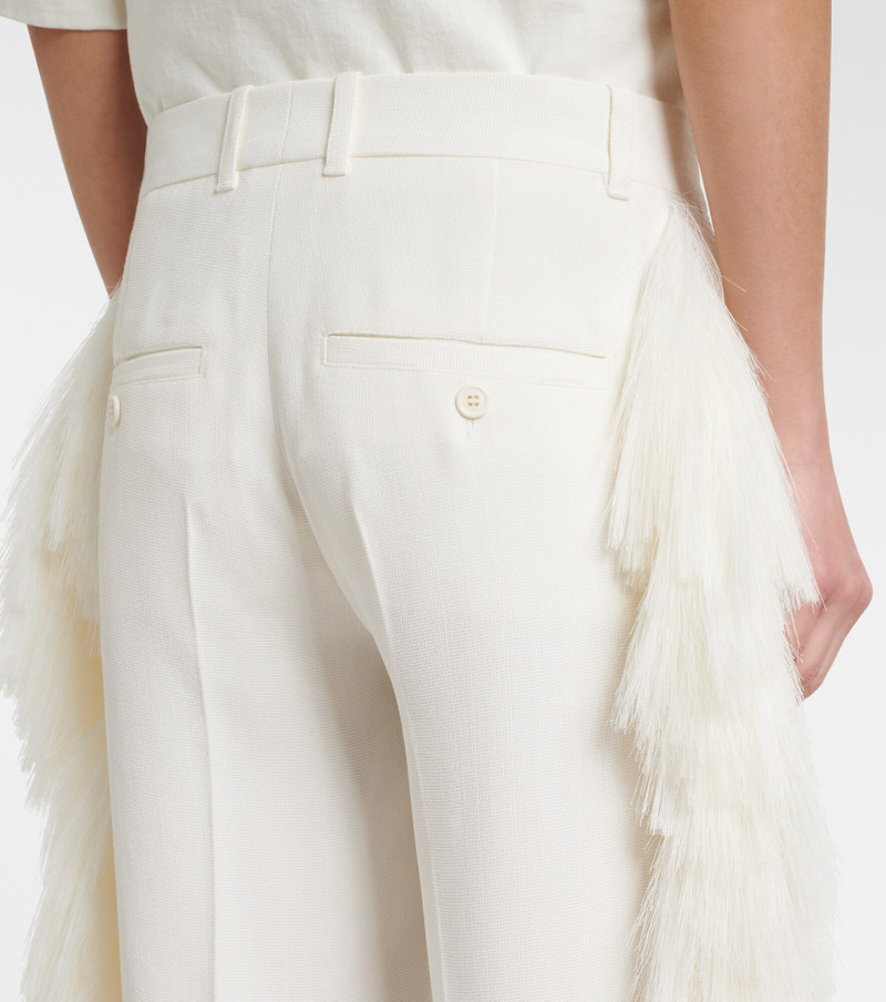 Fringed wide-leg pants 5