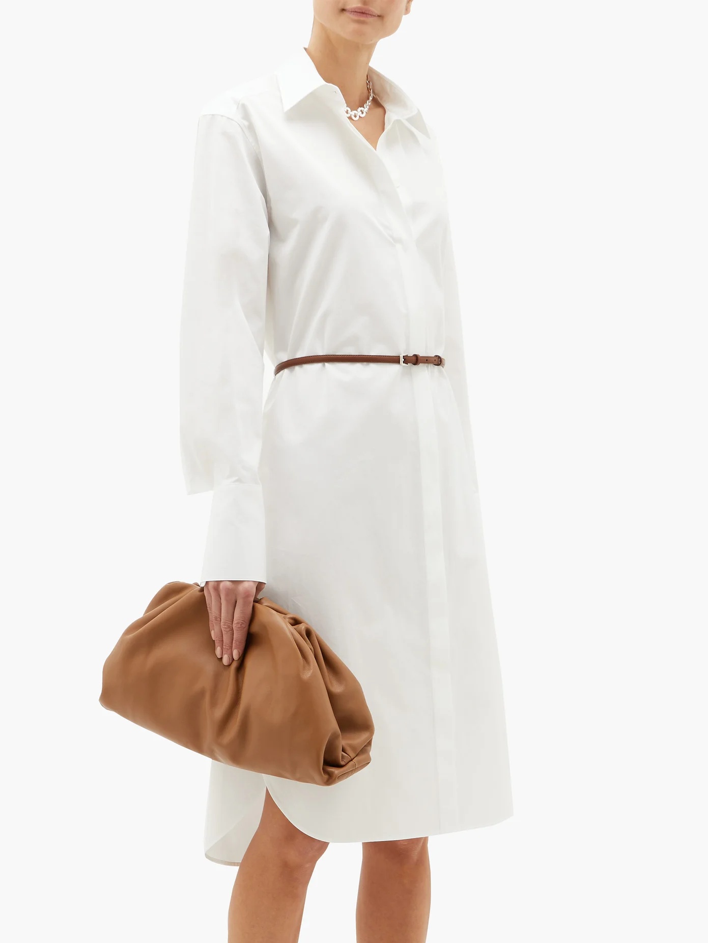 Sonia belted poplin midi shirt dress - 6