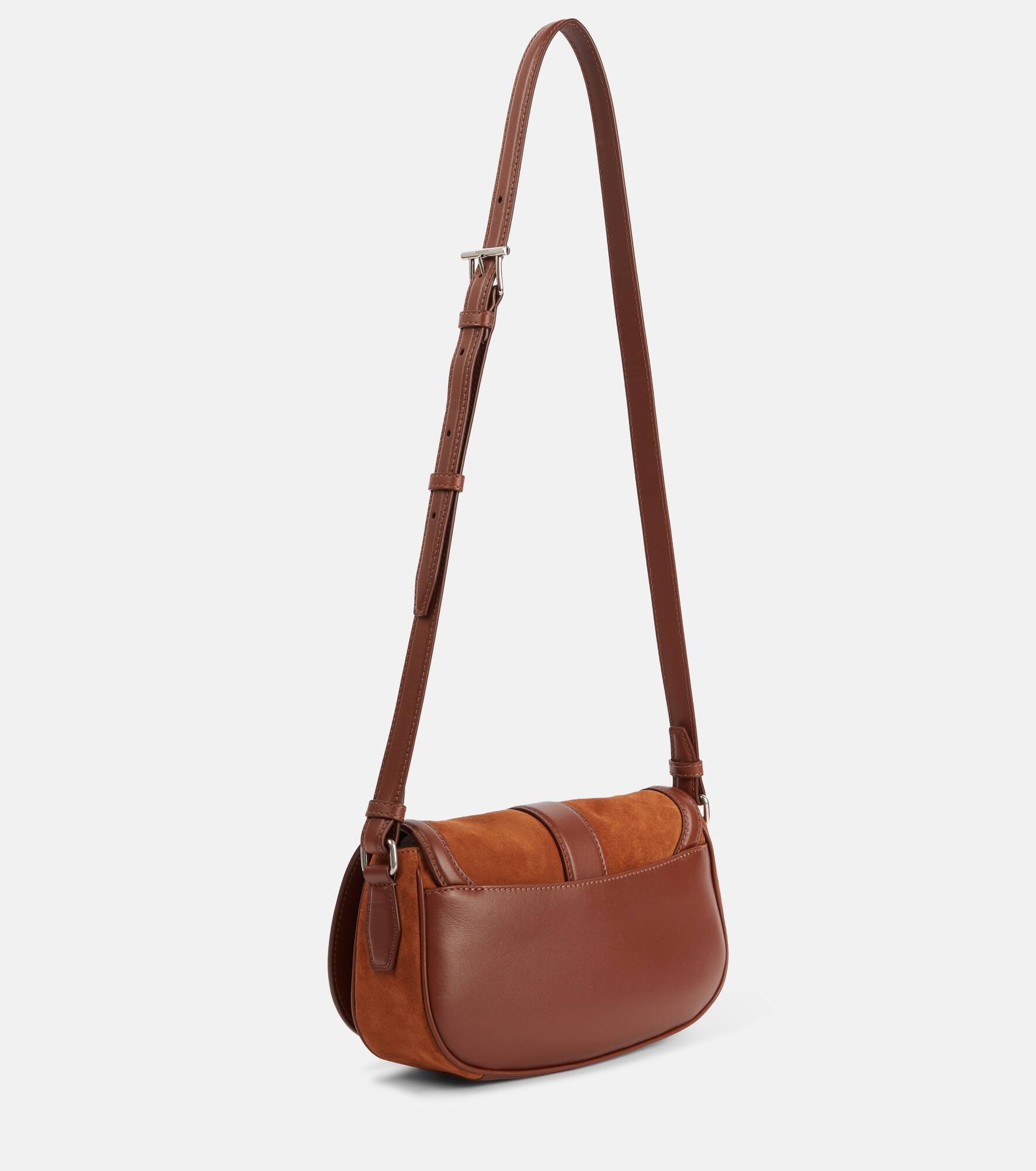 T-Bar Small suede shoulder bag - 4