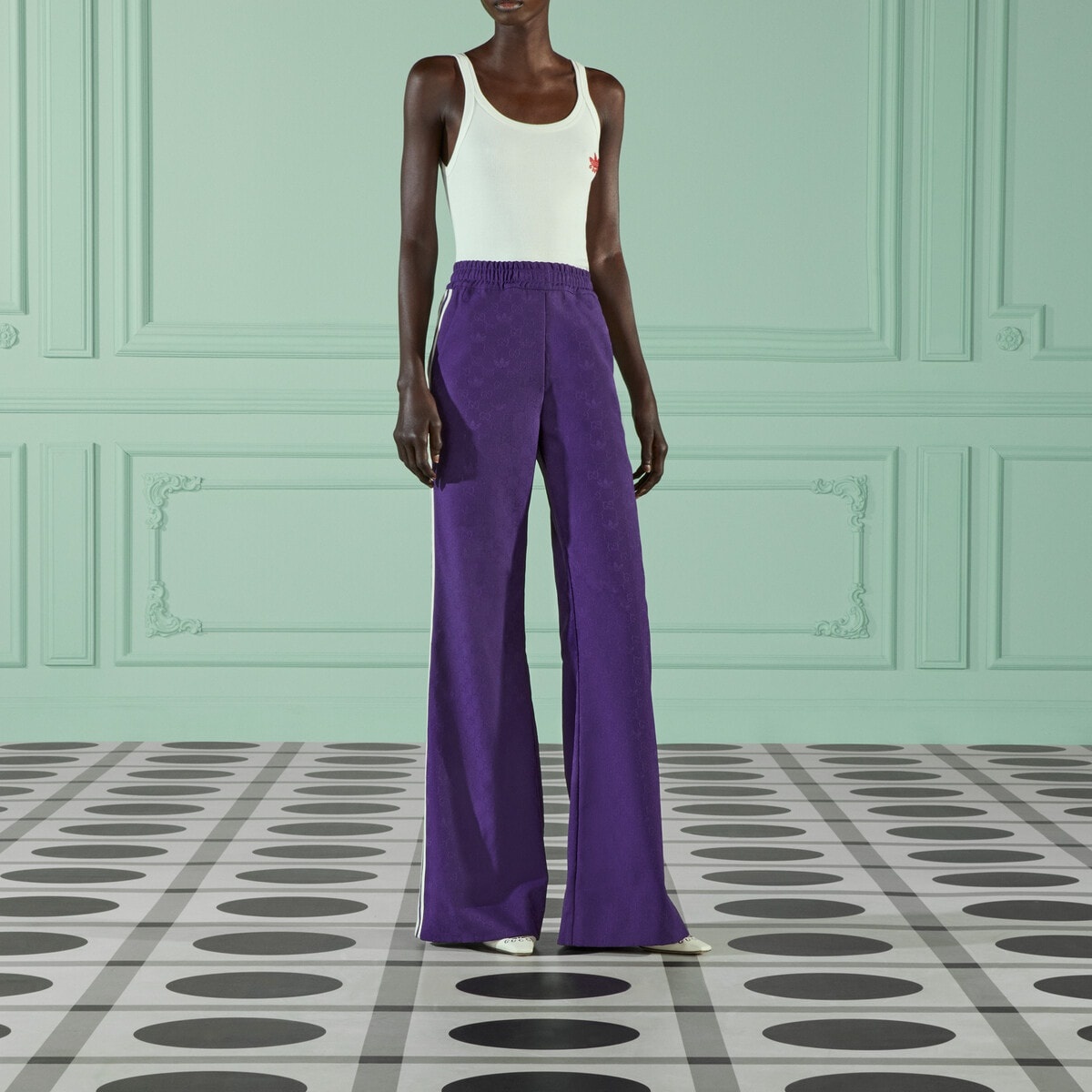 adidas x Gucci GG Trefoil wide-leg pant - 6