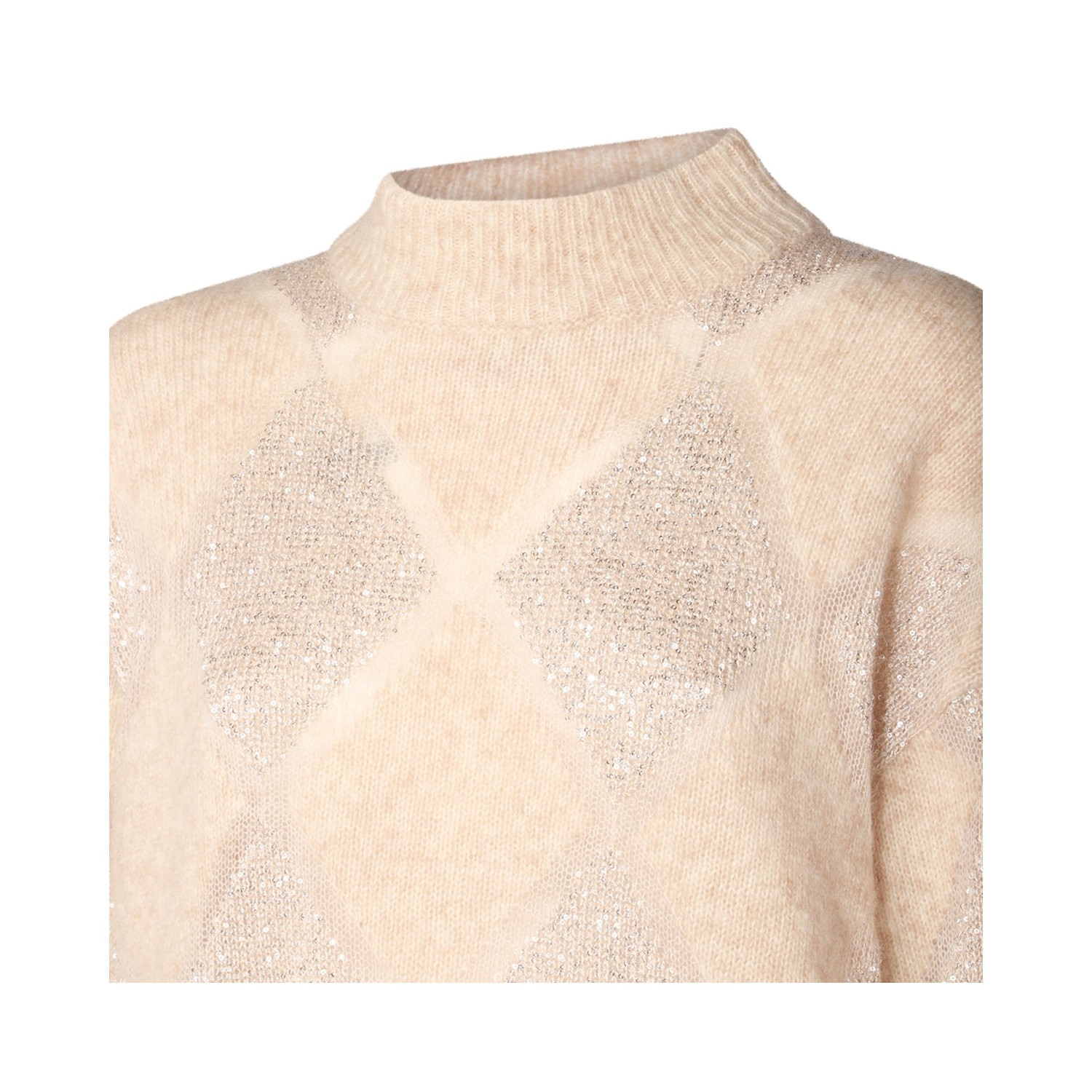 CREAM WOOL KNITWEAR - 4