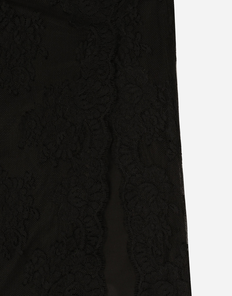 Lace calf-length slip dress 4