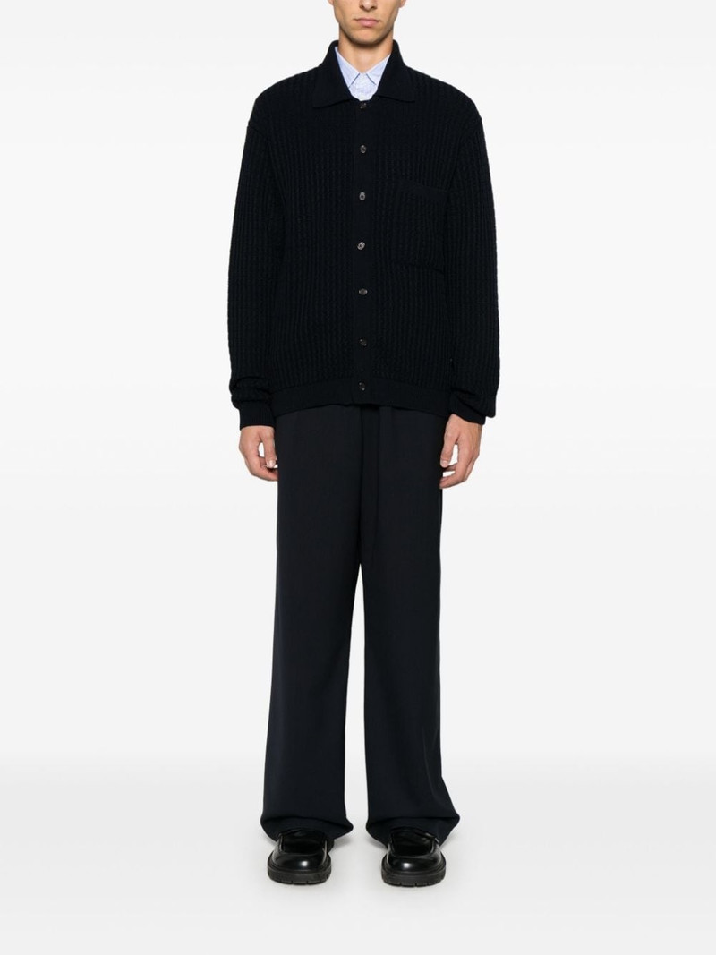 Universal Works classic-collar cardigan outlook