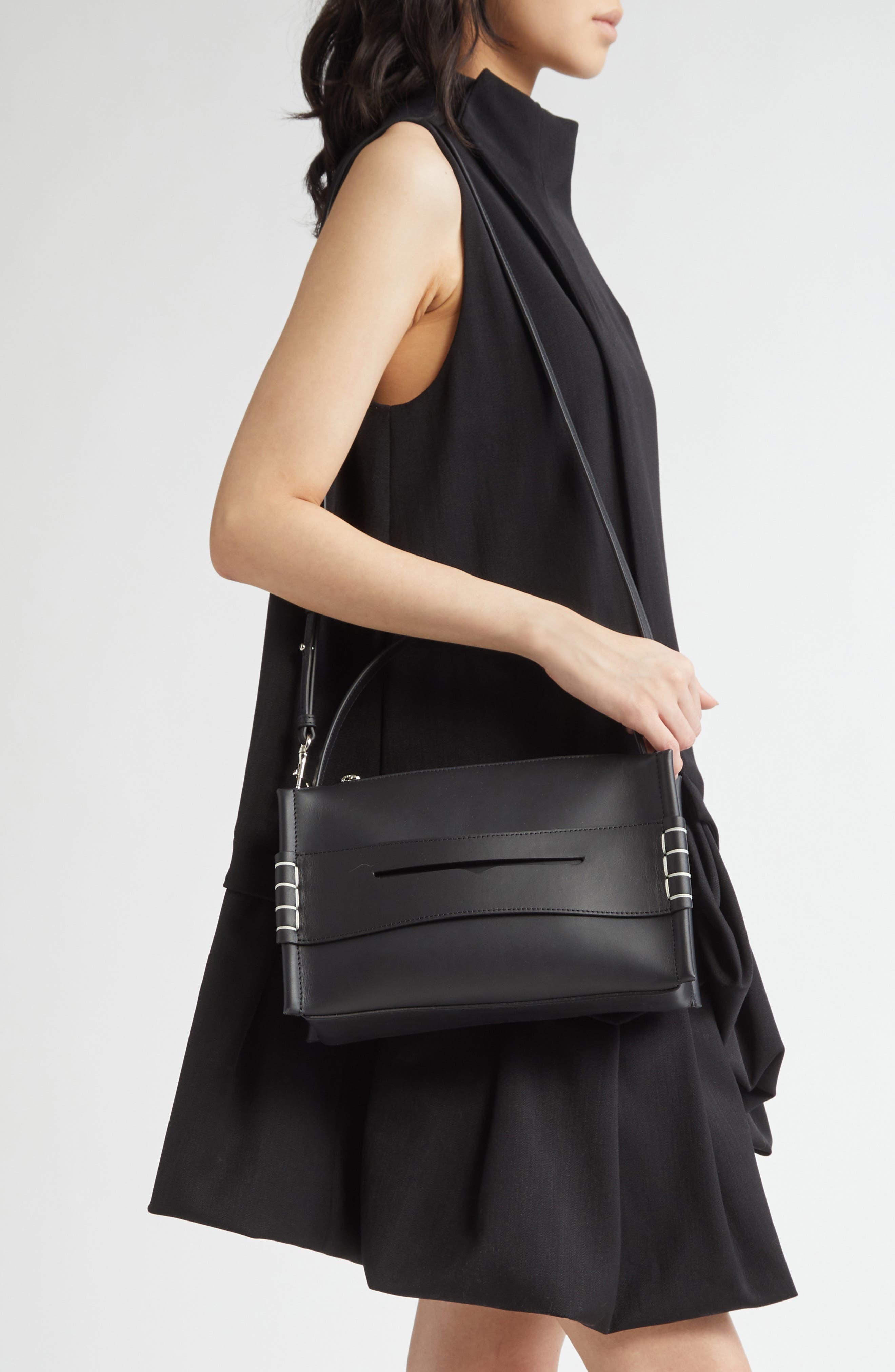 JW Anderson Loafer Leather Top Handle Bag in Black at Nordstrom - 3